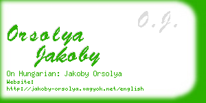 orsolya jakoby business card